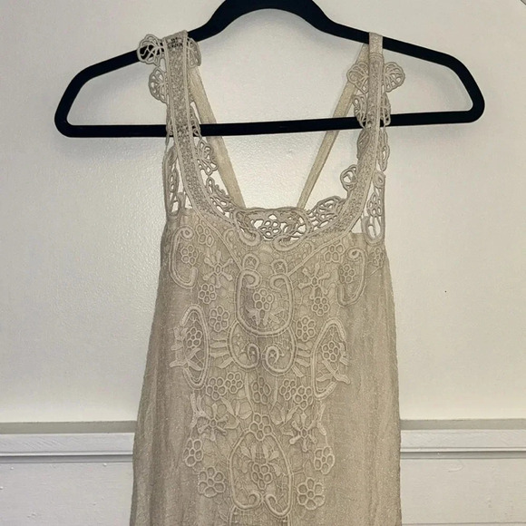 Pink Blush NWT Cream Boho Color Elopement/ Casual Wedding Maxi Dress size Small - Picture 10 of 11